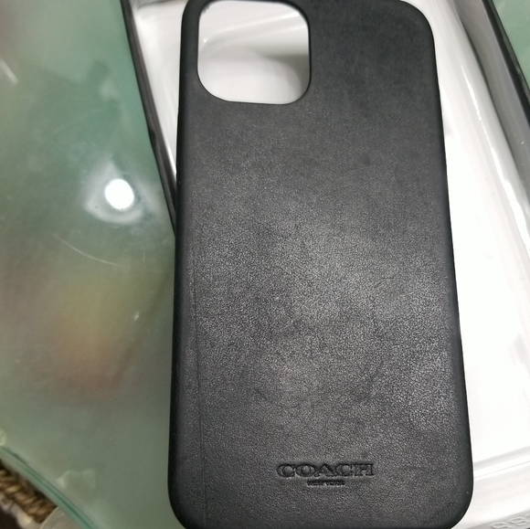 Coach Black Leather Slim Protective Case for iPhone 12 Pro Max - Picture 5 of 7